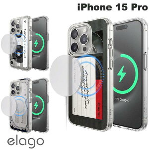 elago iPhone 15 Pro monthly elago MAGNETIC HYBRID CASE �}�O�l�b�g���ڃn�C�u���b�h�P�[�X �G���S (�X�}�z�P�[�X�E�J�o�[)