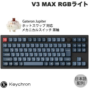 Keychron V3 MAX QMK/VIA Mac{z Bluetooth 5.1 / 2.4GHz CX Ή eL[X zbgXbv Gateron Jupiter XCb`  RGBCg JX^JjJL[{[h L[N