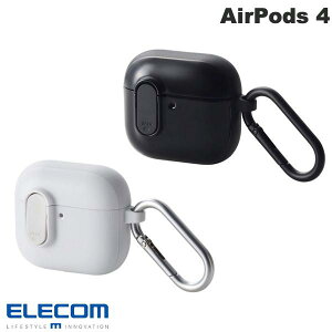 ELECOM GR AirPods 4 TOUGH SLIM LockP[X MagSafeΉ Jrit (Apple CzP[X)