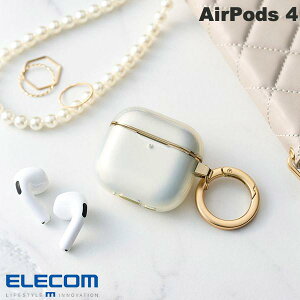 ELECOM GR AirPods 4 \tgP[X &me MagSafeΉ Jrit NA x S[hC # AVA-AP06UCMCR GR (Apple CzP[X)