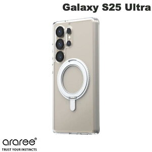 �m2025�n araree Galaxy S25 Ultra MagSafe�Ή� �N���A�P�[�X DUPLE M STAND �N���A # AR27489S25U �A�����[ (�A���h���C�h�X�}�z�P�[�X�E�J�o�[)