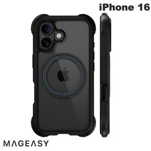 �m2024�n MagEasy iPhone 16 Odyssey Stand M C MagSafe�Ή� �J�����R���g���[���J�o�[�t�� �ϏՌ��P�[�X Leather Black # ME_IPNCSPTO6_LB �}�O�C�[�W�[ (�X�}�z�P�[�X�E�J�o�[)