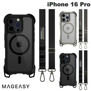 MagEasy iPhone 16 Pro Odyssey +Strap M C MagSafe�Ή� �J�����R���g���[���J�o�[�t�� �X�g���b�v�t�� �ϏՌ��P�[�X �}�O�C�[�W�[ (�X�}�z�P�[�X�E�J�o�[)