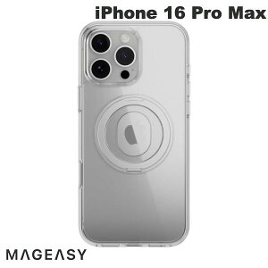 y}\500~OFFN[|Ώہz MagEasy iPhone 16 Pro Max MagStand 360 M with Ring C MagSafeΉ JRg[Jo[t ϏՌP[X Transparent # ME_IPGCSPTM7_TR }OC[W[ (X}zP[XEJo
