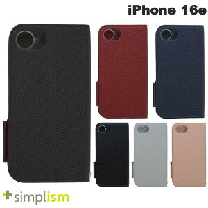 gjeB Simplism iPhone 16e [FlipNote] ϏՌtbvm[gP[X VvY (X}zP[XEJo[)