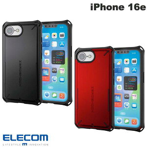یtBt ELECOM GR iPhone 16e nCubhP[X ZEROSHOCK Solid Plus (X}zP[XEJo[) [VbN ϏՌ