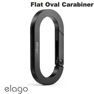 elago Flat Oval Carabiner for �����S�� �J���r�i Dark Grey # EL_ALLCAZROV_DG �G���S (�X�}�z�X�g���b�v�z���_�[)