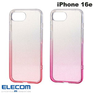 ELECOM エレコム iPhone 16e ソフトケース グラデーションカラー グリッター Meliano (スマホケース・カバー)
