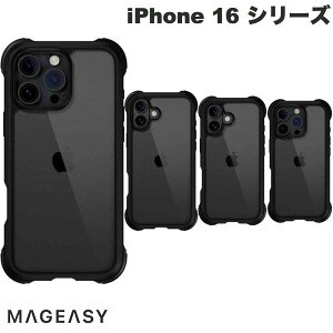 MagEasy iPhone 16 / 16 Pro / 16 Plus / 16 Pro Max Odyssey PCxTPU nCubhP[X Leather Black }OC[W[ (X}zP[XEJo[)
