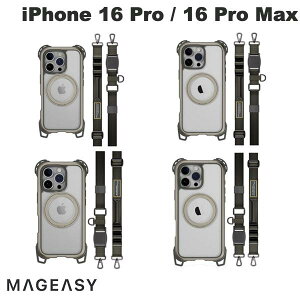 MagEasy iPhone 16 Pro / 16 Pro Max Odyssey Ultra M With Strap MagSafeΉ Xgbvt ϏՌP[X Titanium }OC[W[ (X}zP[XEJo[)