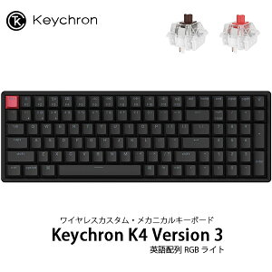 y300~OFFN[|Ώہz Keychron K4 Version 3 QMK Macpz L / Bluetooth 5.2 CX Ή eL[t Ԏ /  Keychron SuperXCb` zbgXbv RGBCg JX^EJjJL