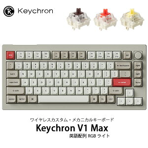 ySSs500~OFFN[|Ώہz Keychron V1 Max QMK/VIA gJ[ Macpz L / Bluetooth 5.1 CX Ή  / Ԏ / oii eL[X zbgXbv Gateron Jupiter RGBCg 