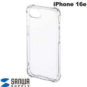 SANWA iPhone 16e �ϏՌ��P�[�X ���� �N���A�P�[�X �X�g���b�v�z�[���t�� �p�����h�~�o���p�[ ������ �X�}�z�P�[�X # PDA-IPH028CL �T�����T�v���C (�X�}�z�P�[�X�E�J�o�[)