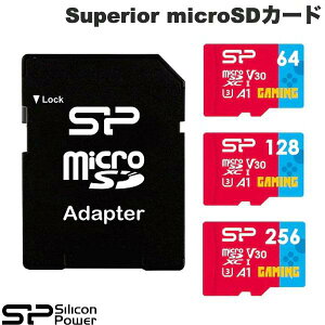 SiliconPower microSDJ[h Superior Gamingp UHS-1 U3 V30 A1 4K VRp[ ([J[h)