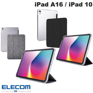 ELECOM GR iPad A16 (11) / 10.9C` iPad 10 tbvP[X ^y t@ubN wʃNA 2AO (^ubgJo[EP[X)