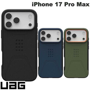 �m2025�n UAG iPhone 17 Pro Max CIVILIAN (�V�r���A��) �ϏՌ��P�[�X MagSafe�Ή� ���[�G�[�W�[ (�X�}�z�P�[�X�E�J�o�[) ���������� �j�� �A�E�g�h�A �^�t