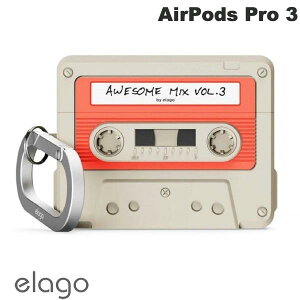 elago AirPods Pro 3 CASSETTE TAPE HANG CASE �V���R���P�[�X Classic White Red # EL_A3PCSSCTZ_WR �G���S (Apple �C���z���P�[�X)
