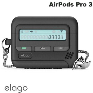 elago AirPods Pro 3 PAGER HANG CASE �V���R���P�[�X Black # EL_A3PCSSCPJ_BK �G���S (Apple �C���z���P�[�X)