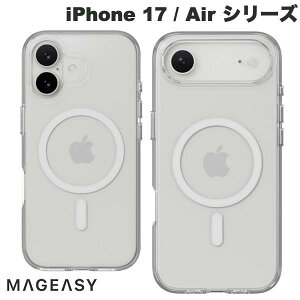 �m2025�n MagEasy iPhone 17 / Air Bright M C MagSafe�Ή� �ϏՌ��P�[�X Transparent/Whtie Ring �}�O�C�[�W�[ (�X�}�z�P�[�X�E�J�o�[)