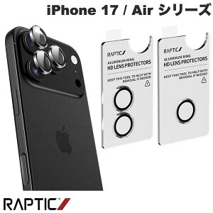 m2025n RAPTIC iPhone 17 / 17 Pro / Air / 17 Pro Max GA[KX Air Glass Armor AJp یtB Black veBbN (JYveN^[)