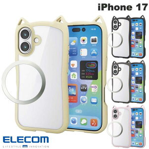 m2025nELECOM GR iPhone 17 nCubhP[X t[J[ CAT ^Ot (X}zP[XEJo[)