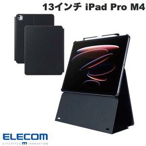 ELECOM �G���R�� 13�C���` iPad Pro M4 �t���b�v�P�[�X �\�t�g���U�[ ���i�K�������� �u���b�N # TB-A25PLWVH2BK �G���R�� (�^�u���b�g�J�o�[�E�P�[�X)