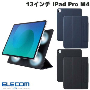 ELECOM �G���R�� 13�C���` iPad Pro M4 �t���b�v�P�[�X �����^ �\�t�g���U�[ �}�O�l�b�g���� �X���[�v�Ή� (�^�u���b�g�J�o�[�E�P�[�X)