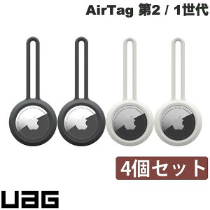 UAG AirTag ��2 / 1���� U by DOT (�h�b�g) LOOP �V���R���P�[�X 4����Z�b�g �u���b�Nx2 �}�V���}��x2 # UAG-UAITDL4SET ���[�G�[�W�[ �L�[�z���_�[ �h�ƃ^�O