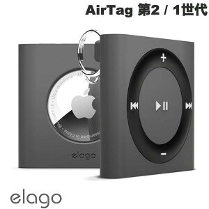 elago AirTag ��2 / 1���� W7 �V���R���P�[�X iPod shuffle���f�U�C�� Dark Grey # EL_ATGCSSCW7_DY �G���S �h�ƃ^�O
