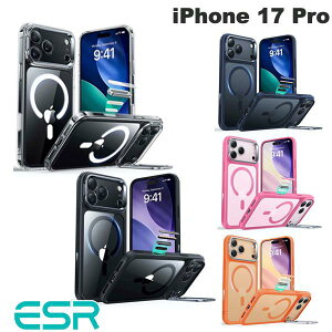 �m2025�n ESR iPhone 17 Pro Classic Hybrid Magnetic Case Camera Control Stash Stand MagSafe�Ή� (�X�}�z�P�[�X�E�J�o�[) �C�[�G�X�A�[�� �X�^���h�t�� ���� �ϏՌ� ���̓}�O�l�b�g �J�����R���g���[���J�o�[�t��