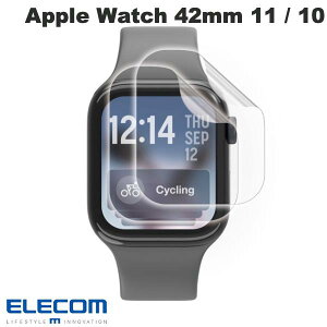 ELECOM �G���R�� Apple Watch 42mm Series 11 / 10 �t�B���� �Ռ��z�� �����y�A �h�w�� �\�t�c�[���t # AW-25BFLAPKRG �G���R�� (�A�b�v���E�H�b�`�p�ی�t�B����)