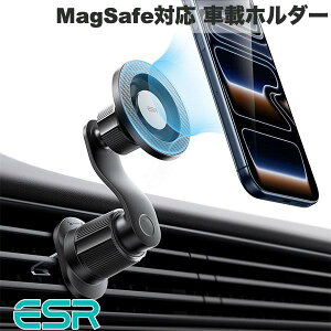 ESR OmniLock Magnetic Car Mount (Air Vent) MagSafe�Ή� �����͎��� HaloLock �ԍڃX�}�z�z���_�[ Black # ESR824 �C�[�G�X�A�[�� MagSafe