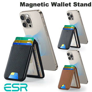 ESR Classic Magnetic Wallet Stand ���B�[�K�����U�[�E�H���b�g�X�^���h (�J�[�h�P�[�X) �X�^���h MagSafe�Ή� �J�[�h5��
