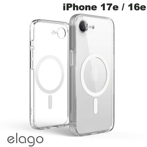 �m2026�n elago iPhone 17e / 16e MAGNETIC HYBRID CASE �}�O�l�b�g���� �ϏՌ��P�[�X Clear # EL_IS4CSPTH6_CL �G���S (�X�}�z�P�[�X�E�J�o�[)