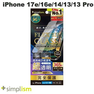 �m2026�n�g���j�e�B Simplism iPhone 17e / 16e / 14 / 13 / 13 Pro [FLEX 3D] ������ �����t���[���K���X �u���b�N 0.5mm # TR-IP25S-G3-ARCCBK �V���v���Y�� (�X�}�z�p�t���ی�K���X�t�B����)