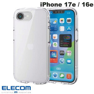 �m2026�nELECOM �G���R�� iPhone 17e / 16e �n�C�u���b�h�P�[�X TOUGH SLIM LITE �I�[���N���A �X�g���b�v�V�[�g�t�� �N���A # PM-A25STSLACR �G���R�� (�X�}�z�P�[�X�E�J�o�[)