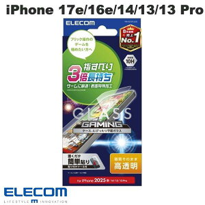 �m2026�nELECOM �G���R�� iPhone 17e / 16e / 14 / 13 / 13 Pro �K���X�t�B���� �Q�[�~���O ������ 0.33mm # PM-A25SFLGGE �G���R�� (�X�}�z�p�t���ی�K���X�t�B����)