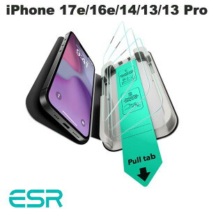 �y�������K�i�z�m2026�n�ȒP�t�B�����\�t���L�b�g�t�� ESR iPhone 17e / 16e / 14 / 13 / 13 Pro UltraFit Classic Screen Protector 0.33mm 2������ # ESR721 �C�[�G�X�A�[�� (�X�}�z�p�t���ی�K���X�t�B����)