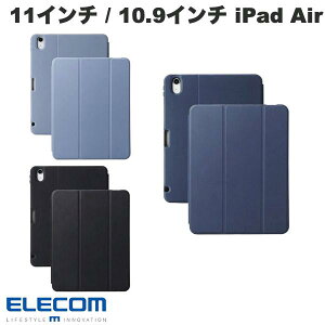 ELECOM �G���R�� 11�C���` iPad Air M4 (2026) / M3 (2025) / M2 (2024) / 10.9�C���` iPad Air 5 / 4 �t���b�v�P�[�X �Ռ��z�� ApplePencil���[ �X���[�v�Ή� (�^�u���b�g�J�o�[�E�P�[�X)