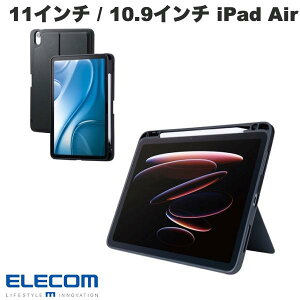 ELECOM �G���R�� 11�C���` iPad Air M4 (2026) / M3 (2025) / M2 (2024) / 10.9�C���` iPad Air 5 / 4 �\�t�g�P�[�X �X�^���h�t�� Apple Pencil���[ �u���b�N # TB-A25MUCSTBK �G���R�� (�^�u���b�g�J�o�[�E�P�[�X)