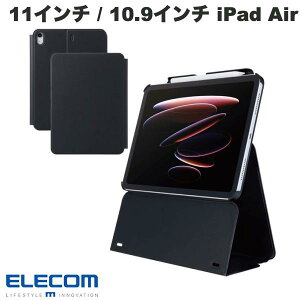 ELECOM �G���R�� 11�C���` iPad Air M4 (2026) / M3 (2025) / M2 (2024) / 10.9�C���` iPad Air 5 / 4 �t���b�v�P�[�X �\�t�g���U�[ ���i�K�������� �u���b�N # TB-A25MWVH2BK �G���R�� (�^�u���b�g�J�o�[�E�P�[�X)