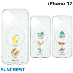 [6�����{�����\��]�|�P���� SUNCREST iPhone 17 �|�P�b�g�����X�^�[ MagSafe�P�[�X �T���N���X�g (�X�}�z�P�[�X�E�J�o�[) Pokemon �s�J�`���E �C�[�u�C �t�V�M�_�l �q�g�J�Q �[�j�K��