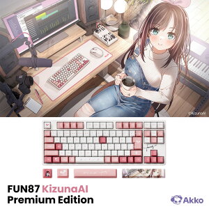 �_�܂��Ȃ��񎟗\����؁^KizunaAI �L�Y�i�A�C ����R���{�f�U�C�� �Q�[�~���O�L�[�{�[�h ���{��z�� �L���ڑ� Akko FUN87 KizunaAI Premium Edition �`�����낵�f�U�C�� ����L�[�L���b�v ��p�� ����