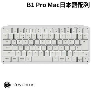 Keychron B1 Pro Mac���{��z�� �J�i�Ȃ� �L�� / Bluetooth 5.2 / 2.4GHz ���C�����X ���Ή� �e���L�[���X �V�U�[�X�C�b�` �E���g���X���� ���C�����X�L�[�{�[�h �A�C�{���[�z���C�g # B1P-K8Z-JIS �L�[�N��