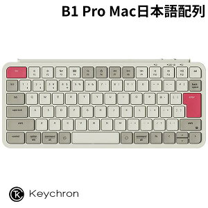 Keychron B1 Pro Mac���{��z�� �J�i�Ȃ� �L�� / Bluetooth 5.2 / 2.4GHz ���C�����X ���Ή� �e���L�[���X �V�U�[�X�C�b�` �E���g���X���� ���C�����X�L�[�{�[�h ���g�����b�h # B1P-K13Z-JIS �L�[�N���� (�L