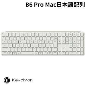Keychron B6 Pro Mac���{��z�� �J�i�Ȃ� �L�� / Bluetooth 5.2 / 2.4GHz ���C�����X ���Ή� �t���T�C�Y �V�U�[�X�C�b�` �E���g���X���� ���C�����X�L�[�{�[�h �A�C�{���[�z���C�g # B6P-K8Z-JIS �L�[�N���� (