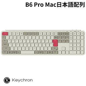 Keychron B6 Pro Mac���{��z�� �J�i�Ȃ� �L�� / Bluetooth 5.2 / 2.4GHz ���C�����X ���Ή� �t���T�C�Y �V�U�[�X�C�b�` �E���g���X���� ���C�����X�L�[�{�[�h ���g�����b�h # B6P-K13Z-JIS �L�[�N���� (�L�[