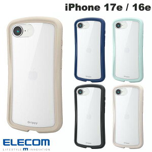 �m2026�nELECOM �G���R�� iPhone 17e / 16e Grippy �t���[���J���[ ���^���X�e�b�J�[�t (�X�}�z�P�[�X�E�J�o�[)