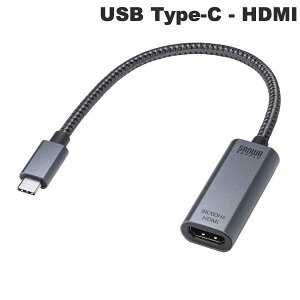 SANWA USB Type-C - HDMI�ϊ��A�_�v�^ 8K / 60Hz / HDR 0.2m # AD-ALC8KHDR �T�����T�v���C (USB Type-C �ϊ��A�_�v�^)