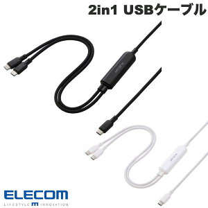 �G���R�� 2in1 USB�P�[�u�� Type-C+Type-C �i�C�������b�V�� USB Power Delivery�Ή� �ő�140W 1.2m (USB C - USB C �P�[�u��)